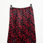 Vintage Anne Fairbanks Ltd. Silk Cherry Print Skirt Red Size 6 Photo 2