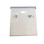 Silver Tone Etched Half Hoop Earrings Sensitive Ears Hypoallergenic .5" New Card Photo 3