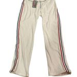Steve & Barry's Vintage 80s Steve & Barry’s white with stripes velvet drawstring pants size M Photo 0
