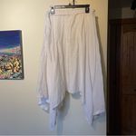 Donna Karan  New York DKNY White Linen Asymmetrical Hem Midi Skirt Medium Photo 1