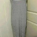 Frank & Eileen Asymmetrical Midi Tee Lab Dress Black White Stripes Small Photo 5