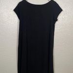 Eileen Fisher Women L Black A Line Swing Dress Organic Cotton Short Sleeve Scoop Photo 5