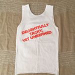 Hooters  Girl Worn Tank from Port Huron Michigan Stretchy Soft White Size XSmall Photo 4