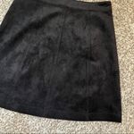 Wilfred Free  Black Suede Short Mini Front Zipper Skirt Size 2 Photo 3