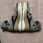 Sorel Joanie III sporty platform wedge sandals taupe black white women's 8 Photo 5