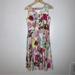 Siri 6 Fit N Flair Sleeveless Dress Floralbird Print CP4029‎ Pink Photo 2