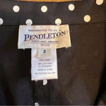 Pendleton  Polk A Dot Shirt Jacket Blazer Light Weight V Neck Petite Small Photo 8