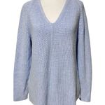 J.Crew Cotton V-Neck Vented Hem Tunic Sweater AV009 Light Blue Size Medium Photo 0