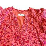 Vineyard Vines  Helenium Floral Tunic Dress Silk Blend Coral Pink Size XS Women's Photo 3