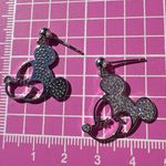 Disney  X BAUBLEBAR silver / gold tone diamonds paved Mickey Mouse 925 s. silver Photo 1