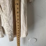 Tribal‎ Tunic Shirt Womens Medium Beige Linen Blend Long Sleeve Button Front Top Photo 5