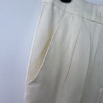 Liz Claiborne NOS Vtg 80s Sz 14 Cream Silk Blend Textured Pleated Waist Trousers Photo 2