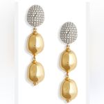 Lele Sadoughi Gold and Silver Crystal Drop Earrings Photo 4