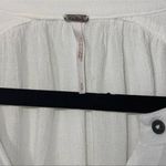 Free People  White Gauze Boyfriend Button Down Shirt Photo 2