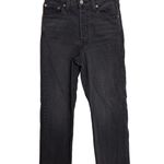 Levi's  Ribcage Jeans Womens 26 Straight Ankle Washed Black Ultra High Rise Photo 0