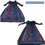 VINTAGE 1990'S PURPLE & BLUE CAROLE LITTLE RAYON & VELVET BOHO DRESS (6) Photo 10