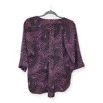Entro  Black Purple Abstract Statement Print Blouse Eclectic Flowy Top S Photo 1