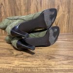 Audrey Brooke  y2k mossy green suede Women’s 6.5M leather heeled boots Photo 4