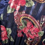 Victoria's Secret Victoria’s Secret Gold Label Top M Vintage Semi-Sheer Button Floral Metallic Photo 3