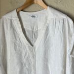 Horses atelier white poncho style v neck blouse Size L Photo 2