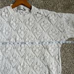 United States Sweaters 🦋  White Knit Pullover Crewneck Sweater Vintage Large Photo 3