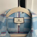 Tuckernuck  Dress Blue Westport Trellis Sleeveless Hayes Shirt Pockets Plaid Photo 5