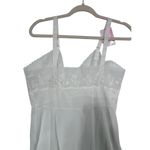 Vintage 40s Sabrina White Nylon Slip Embroidered Lace Hem Lingerie 38 Small Rare Photo 10