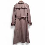 London Fog Belted Khaki Trench Coat Flannel Plaid Lined Size 10 Photo 1