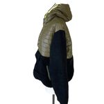 Dee Elle NWOT Dee Elly Green Puffer Black Sherpa Popover Jacket Large Photo 4