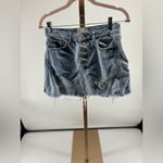 We The Free distressed button fly denim mini skirt size 27 100% cotton Photo 9