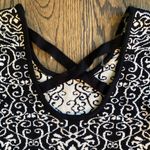 Xhilaration  Black and White Cropped Sweater Photo 3