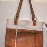 GREAT AMERICAN Leather Works Womens Cream Tan Leather Shoulder Purse bag Photo 6