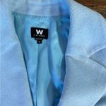 W By Worth  Cropped Boxy Light Blue Women’s Wool Blazer ~ Size Medium 💛🍄 Photo 4