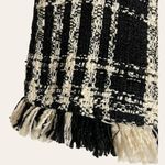 Goodnight Macaroon Black Cream Tweed Fringe Plaid Button Front Mini Skirt Small Photo 5