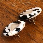 GF White/Brown Tortoise Shell Earrings set in 14k  Photo 1