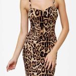 Tripp NYC Fitted Leopard Print Dress Black Size XS Photo 2