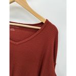 American Eagle  AEO Rust Red Long Sleeve Thermal Shirt Women's Size Small S Photo 3