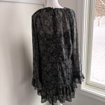 Likely  x Revolve Hanner Long Sleeve Floral Gray Dress Size 8 / Medium Boho Party Photo 7