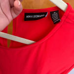 Nina Leonard NWT  RED SLEEVELESS TIE WAIST JUMPSUIT Photo 2