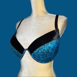 Cute black trim with blue animal print design! Push up! Black Size undefined Photo 2