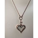 Origami Owl  Rose Gold Tone Crystal Heart Locket Necklace Photo 3
