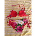 Aerie  Pink Floral Push-Up Bikini Swimsuit Photo 1