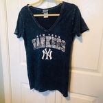 NEW YORK YANKEES MLB Womens Fitted Shirt Blue Size M Photo 2