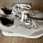 Michael Kors MK signature print lace up sneaker shoes white grey NWOB size 5.5 Photo 0