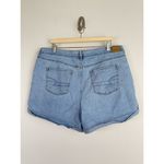 American Eagle Women’s Pleated Front Moms Shorts Light Blue Wash Denim Size 20 Photo 1