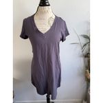 Cloth & Stone Cloth‎ & Stone XS Gray Rayon V-Neck Short Sleeve Casual T-Shirt Dress Photo 1