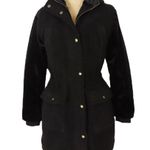 NWOT Eden Society Sherpa Faux Fur Lined Black Hooded Jacket Women’s Size L Size L Photo 1
