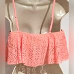 Xhilaration ‎ Melon Coral Crochet Adjustable Straps Bikini Top Women’s Large Photo 4
