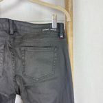 ETIENNE MARCEL Women's 28 Black Coated Moto Skinny Jeans Red Zip Faux Leather Photo 6