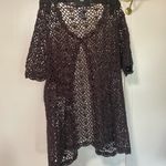 Madison Leigh  Dark Brown Crochet Top Photo 5